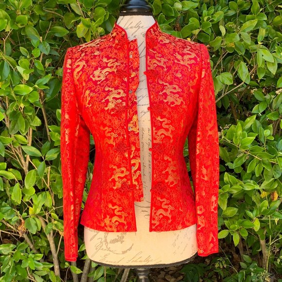 HOST PICK! Chinese Dragon Custom Made Jacket EUC - Picture 2 of 8